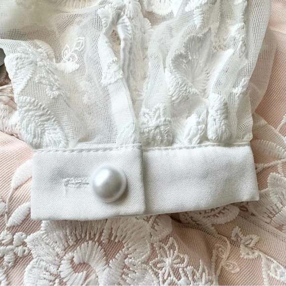 ELIZA J Fit & Flare All Over Floral Lace Dress  in White Size 2 - Picture 8 of 13